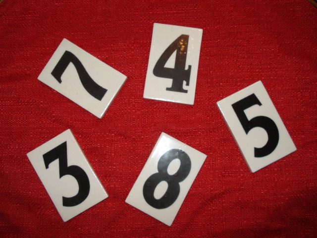 Ceramic Tile Curtis Development & MFG. CO. Address House Number 2 3/16″ x 3.5″