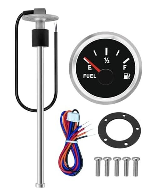 (380mm) Fuel Level Sending Unit and Boat Fuel Level Gauge for 240-33 ohm 15″