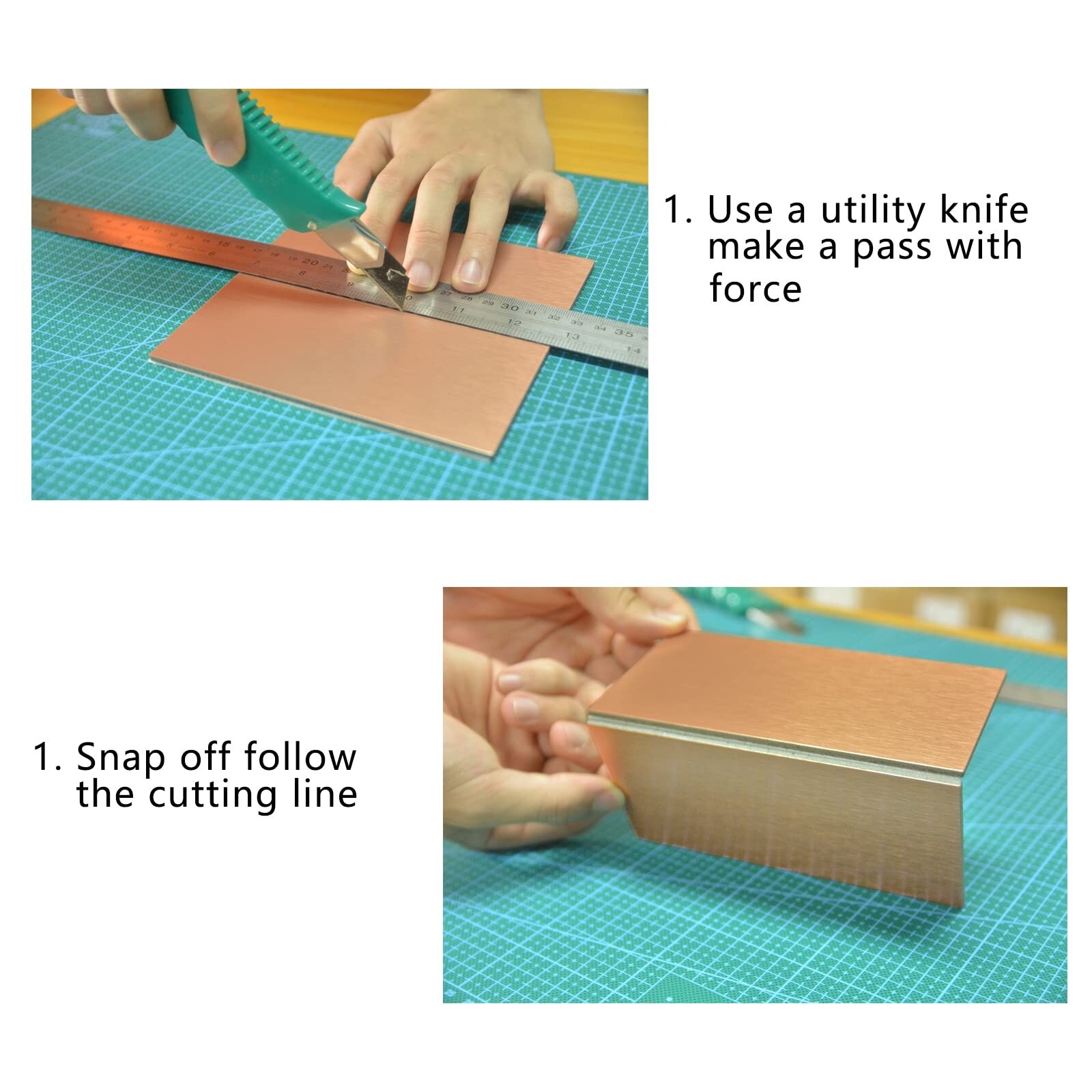 Aluminum Peel and Stick Backsplash Tile Panels – 3″x6″ Brushed Copper Kitchen…