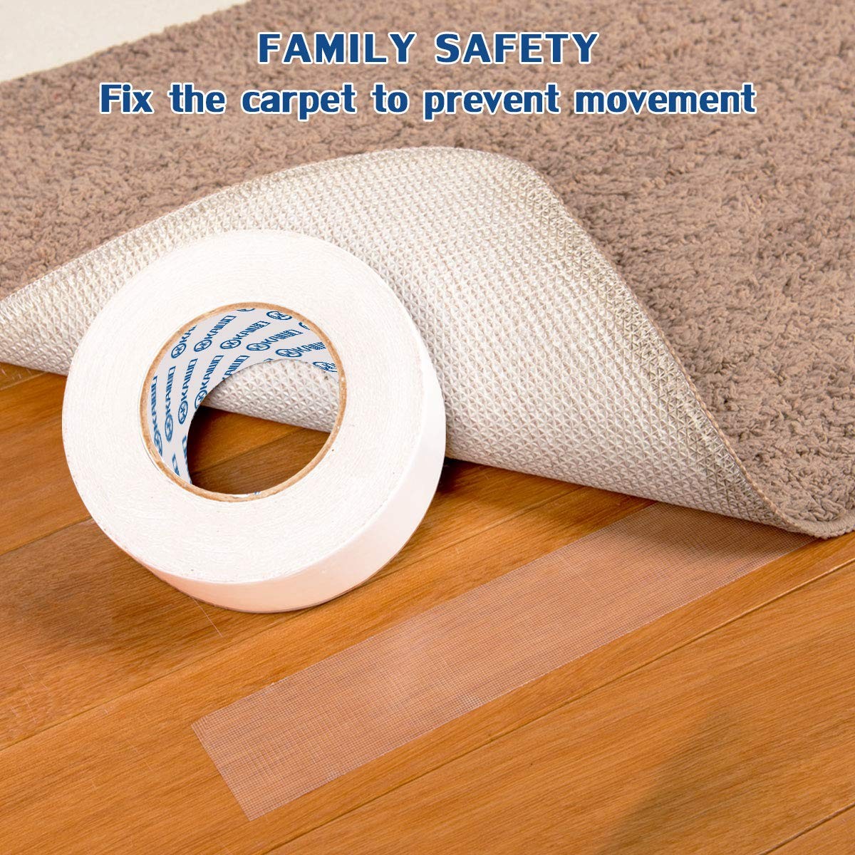 Carpet Tape Double Sided 4 IN X 30 YD for Area Rugs – Strong Adhesive +1125.0