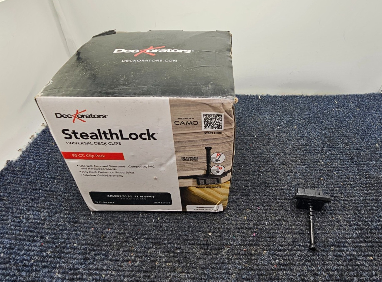 (QTY 90) Deckorators 661503: Stealthlock Fastener Universal Deck Clip