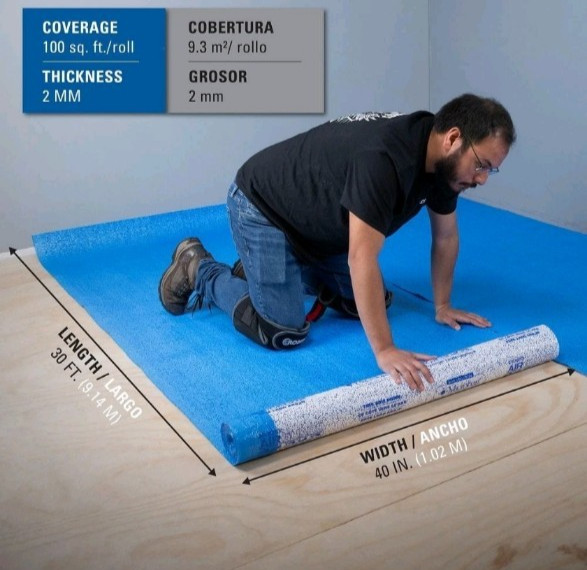 AirGuard 100 Sq. Ft. Underlayment With Microban Laminate Engineered Wood Floors