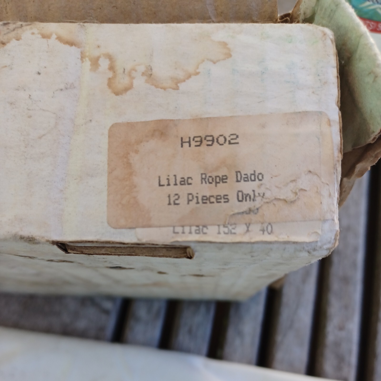 Reduced – 13 Pcs. LILAC ROPE DADO -Stovax made in England Tiles 1 1/2 X 6″