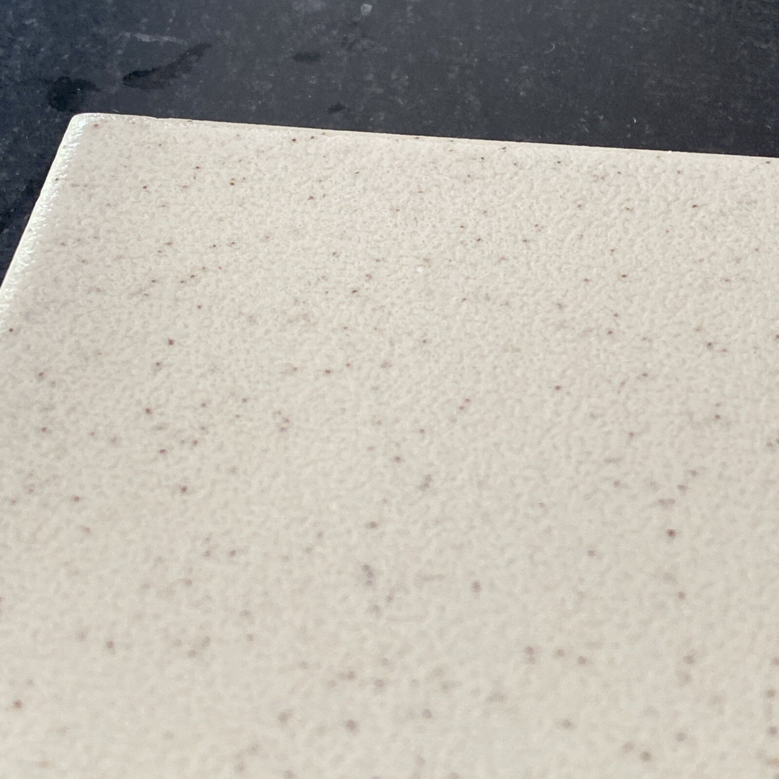 One AMERICAN OLEAN Ceramic Tile White Salt & Pepper Black Fleck Glossy #347