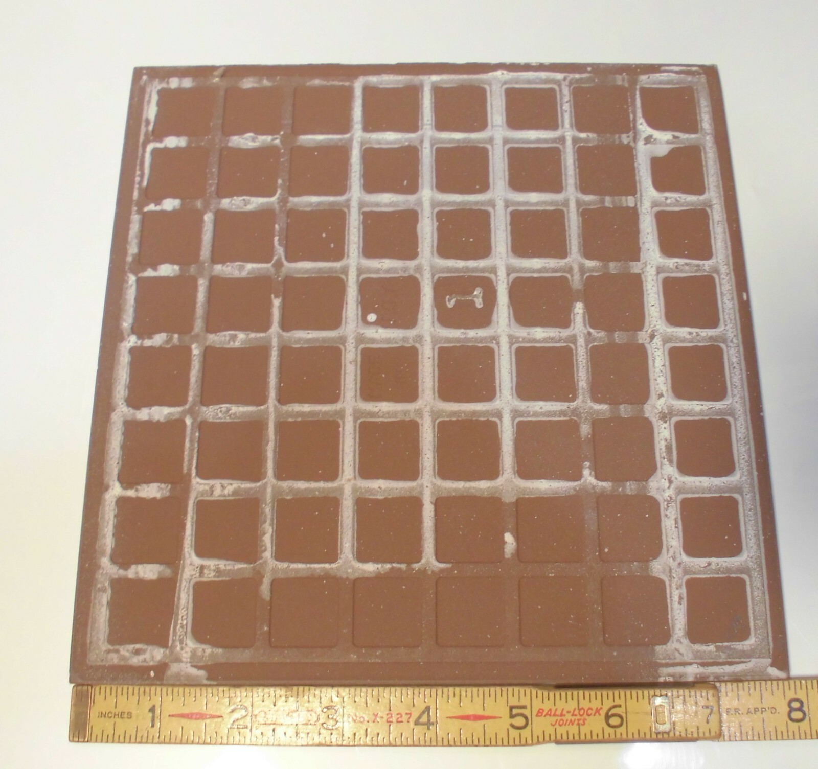 1 pc. *Bright White* Ceramic Floor Tile 8″ X 8″ Medium Textured: Made USA, NEW