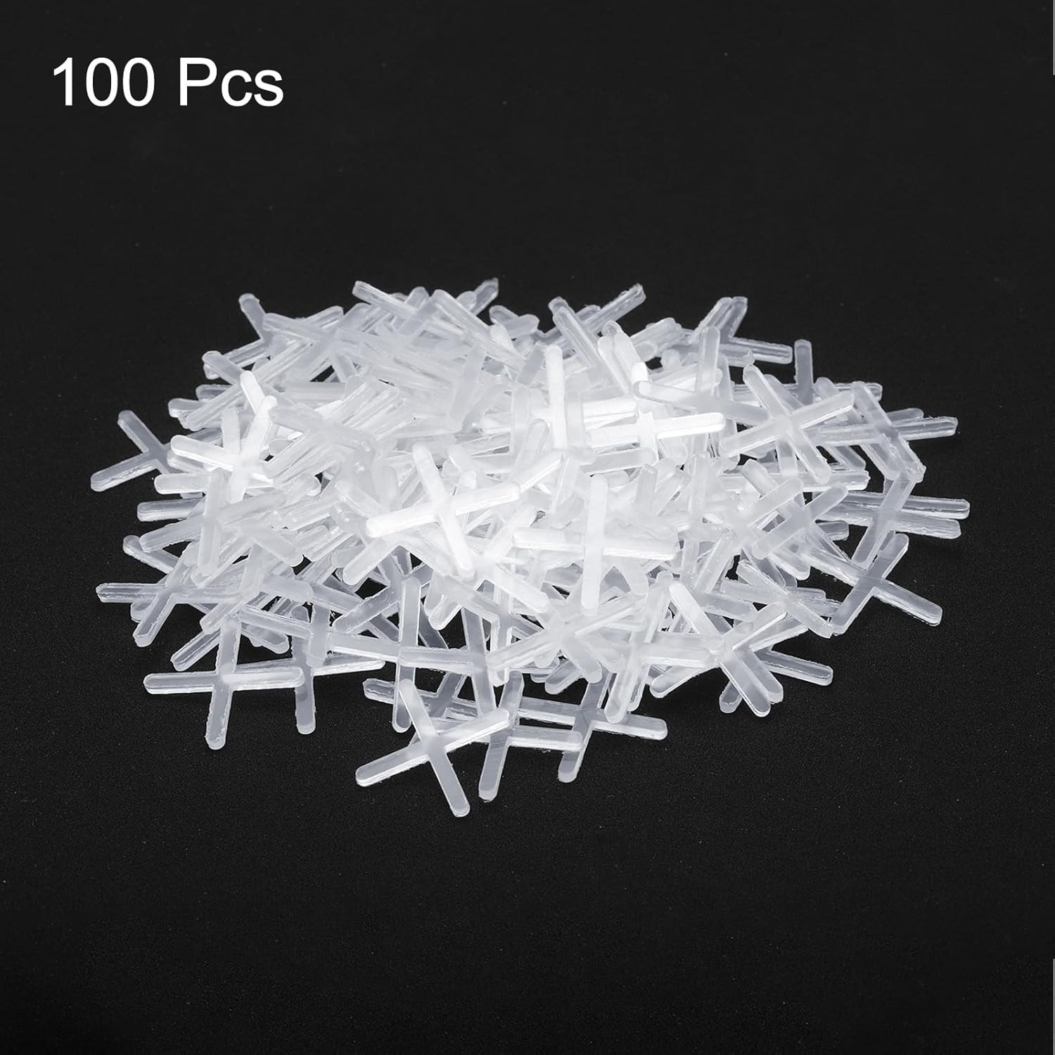 HARFINGTON 100pcs Tile Spacers 2mm Hard Plastic Cross Tiles Leveler