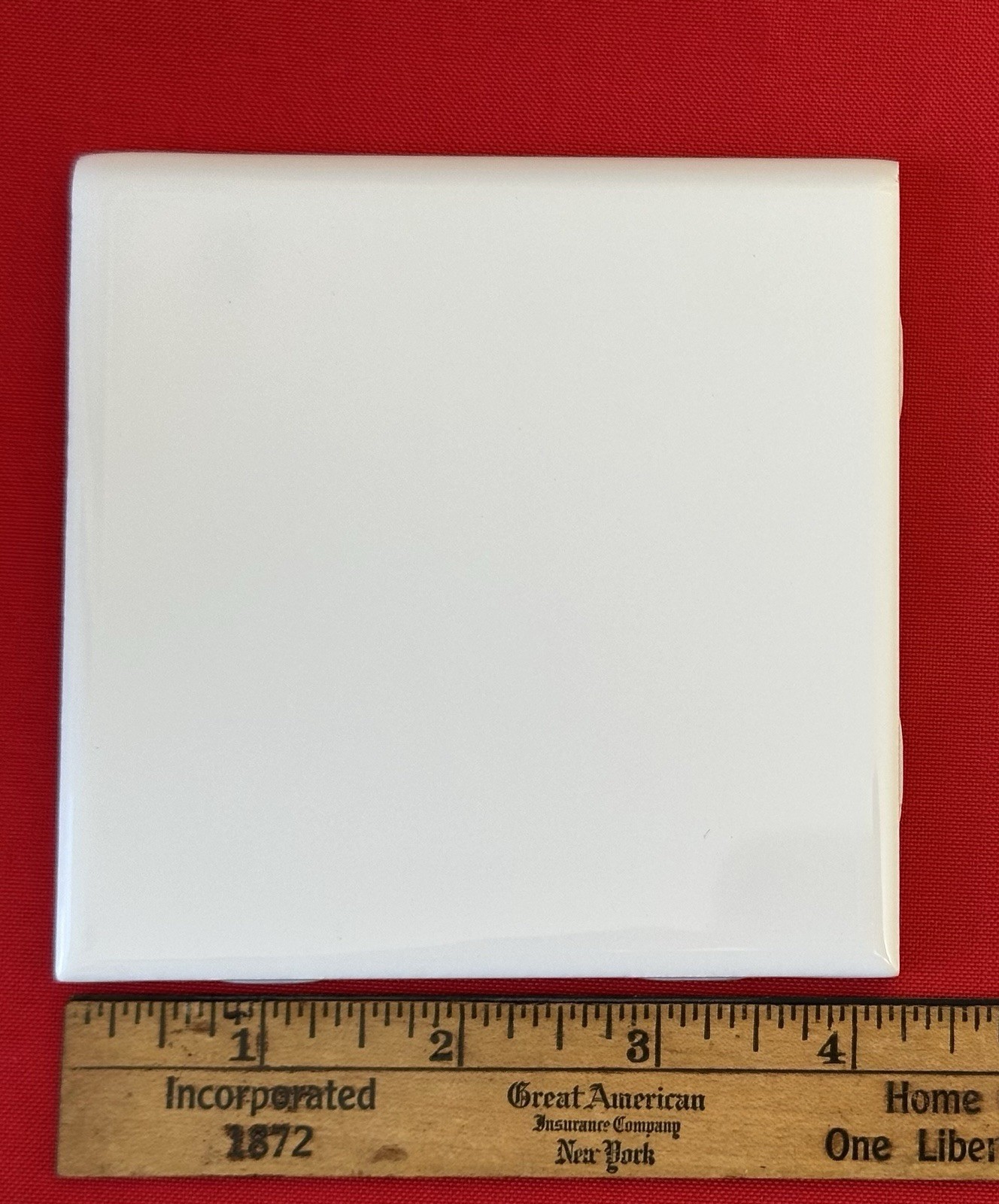 1 pc. #SL10 White: Gloss Ceramic Bullnose Tile by American Olean 4-1/4″