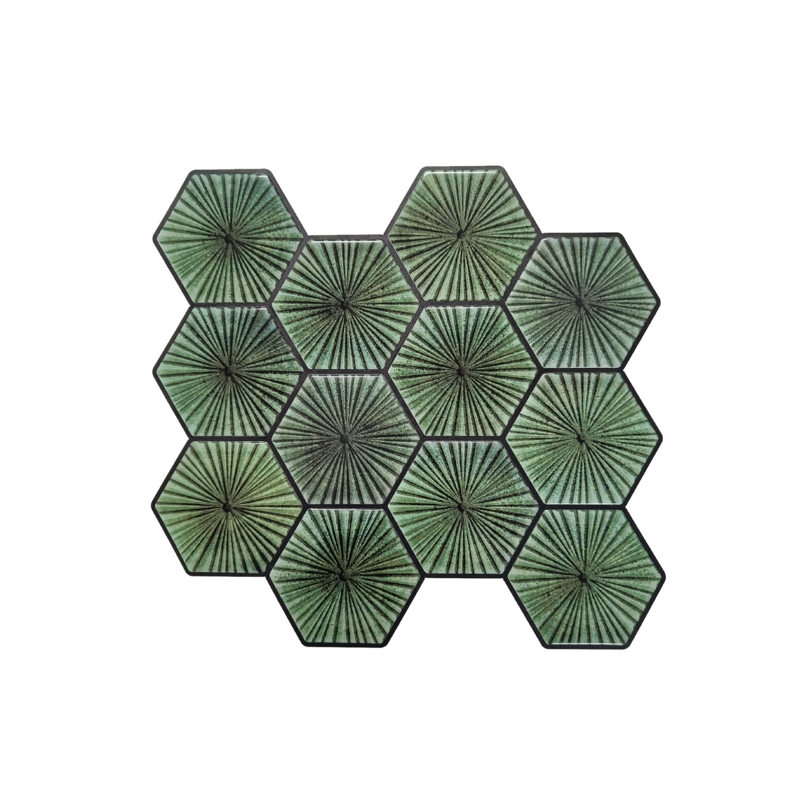 Mosaicowall Sage Green Peel and Stick Wall Tile Kitchen Backsplash Tiles