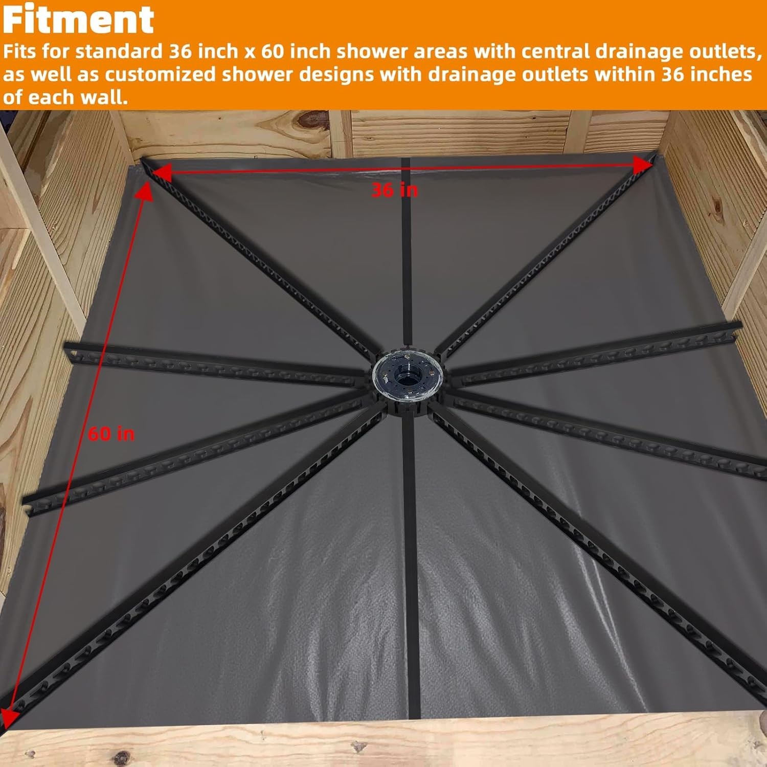 Shower Pitch Kit for Quick Install Sloped Pan Slope Kit for Floor Mortar Bed