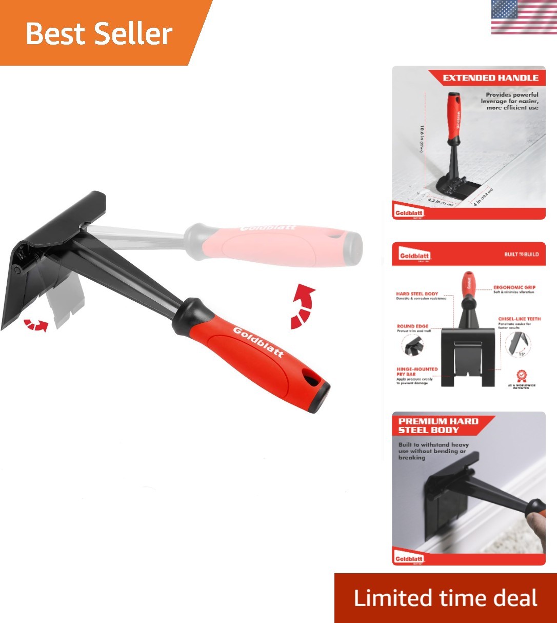 Ergonomic Multi-Tool Trim Puller for Home Improvement & Remodeling Projects