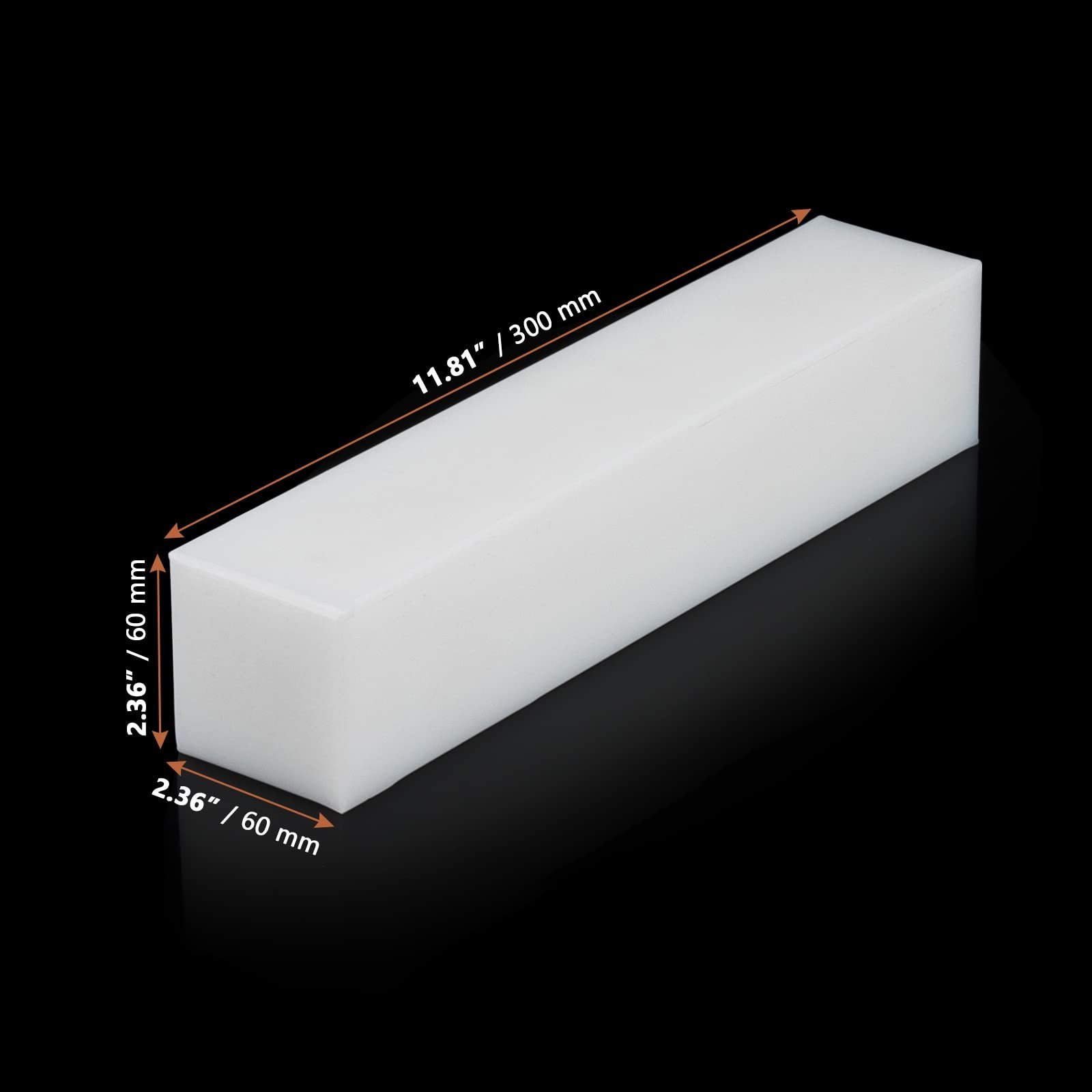 Large Nylon Tapping Block 11.8″ x 2.4″ – UHMW Plastic for Flooring & DIY Project