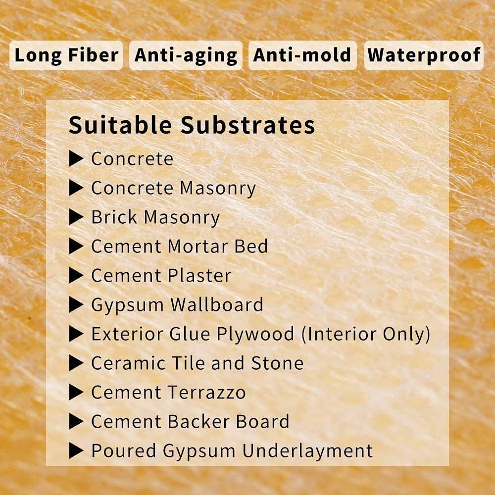 Waterproofing Membrane Band Roll, 30Mils Thick, 5Inch X 98.5Ft Tile Floor Underl
