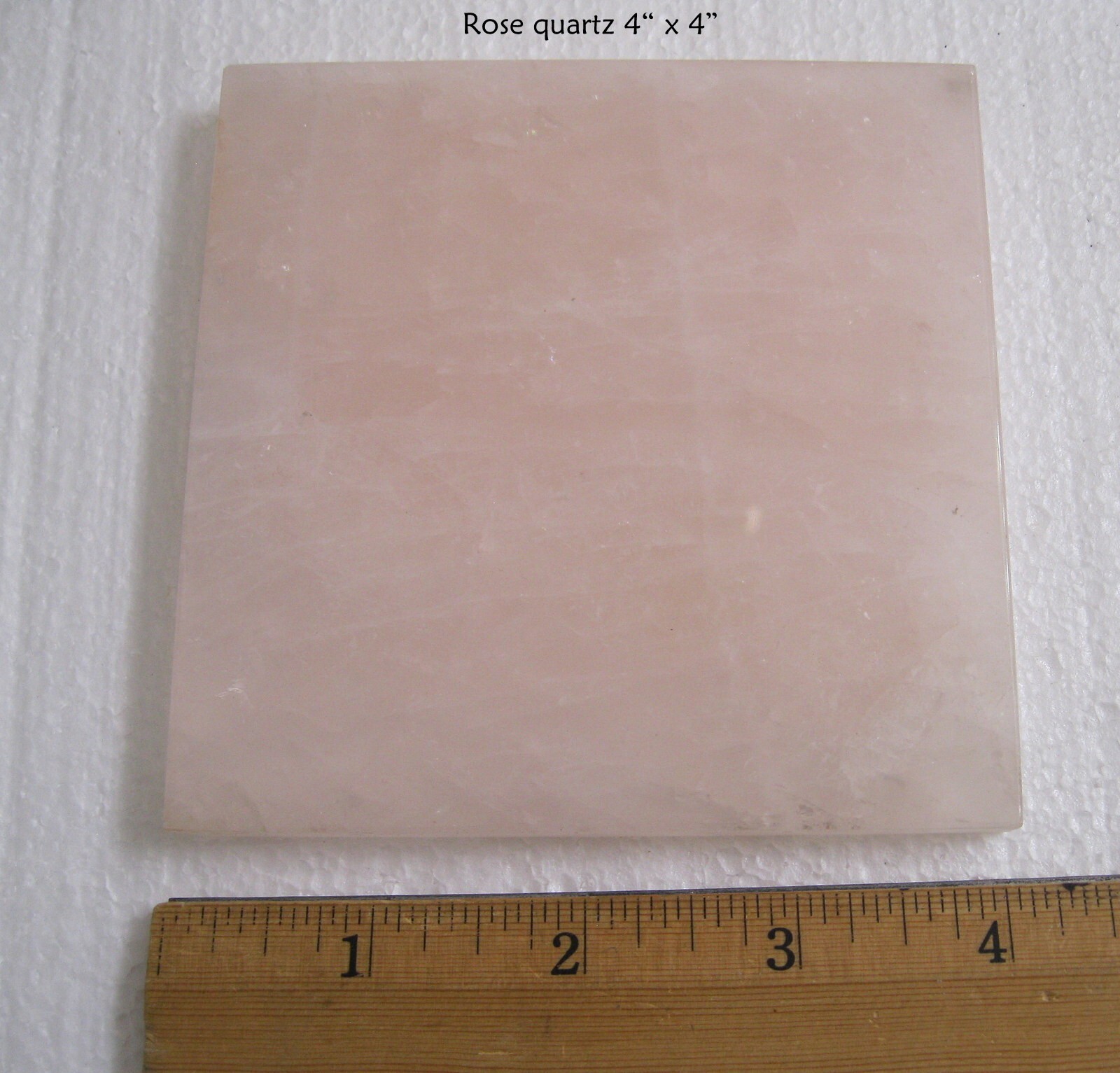 **FINAL SALE** Rose Quartz solid 4 x 4 Polished (price per unit)