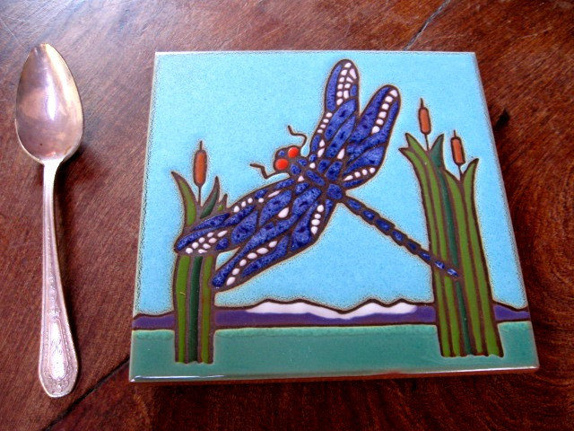 Ceramic Tile Dragonfly wall decor hot plate backsplash installation mural mosaic