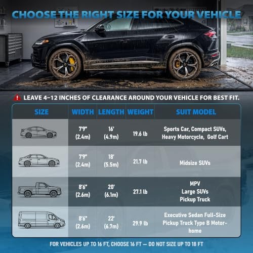 7’9″ x 16′ Heavy-Duty Garage Floor Mat – 610GSM Commercial-Grade PVC