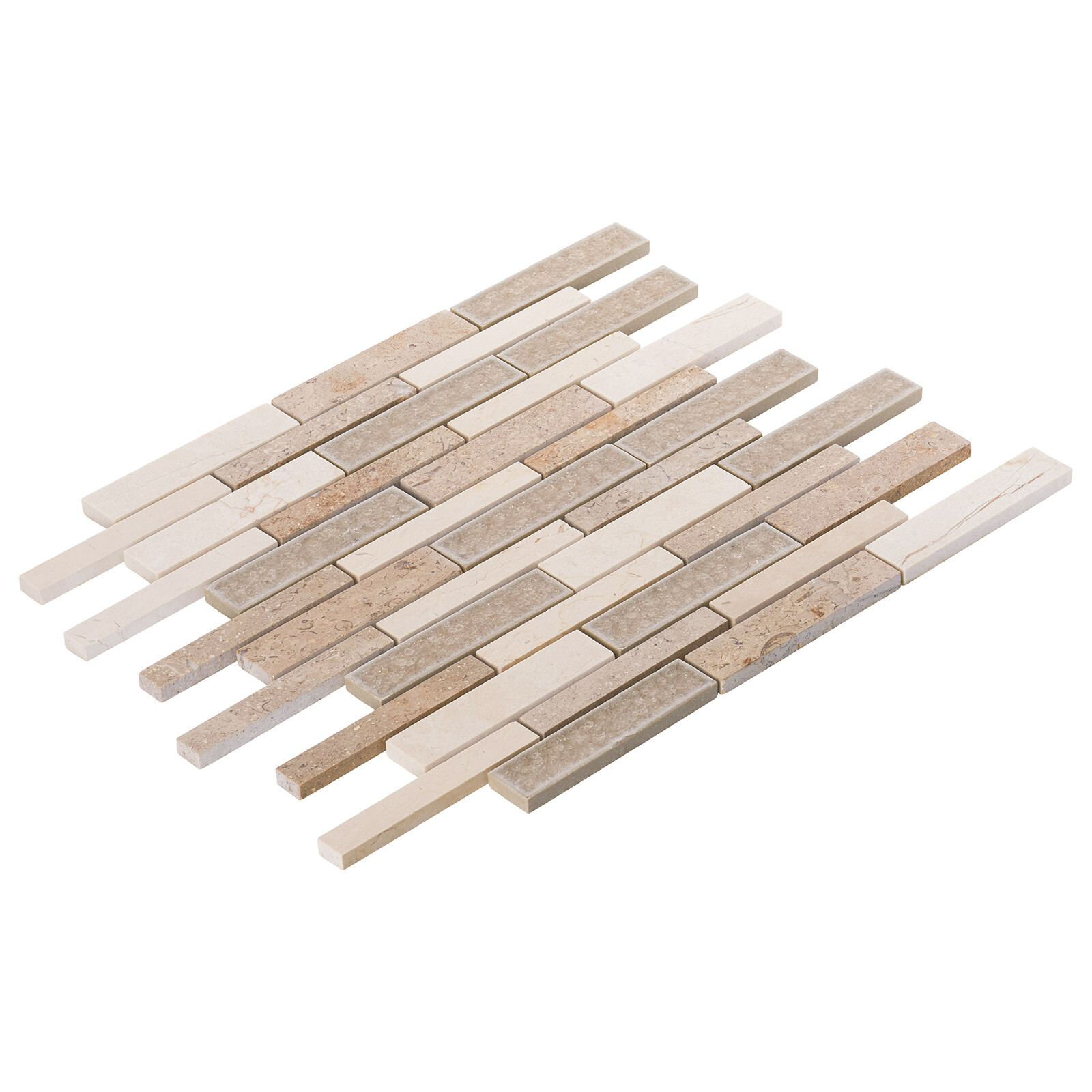 Beige Sand Crema Marfil Marble Stone Glass Mosaic Tile Kitchen Wall Backsplash