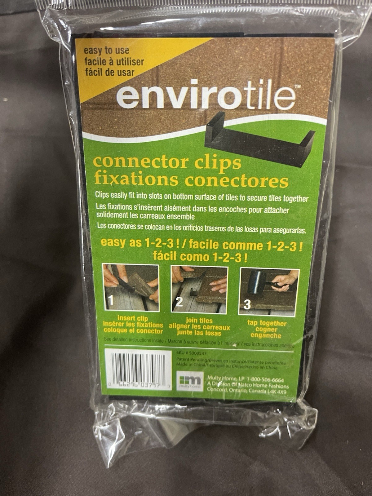 Envirotile Connector Clips Lot of 78 (6 and 1/2 packs) All Brand New