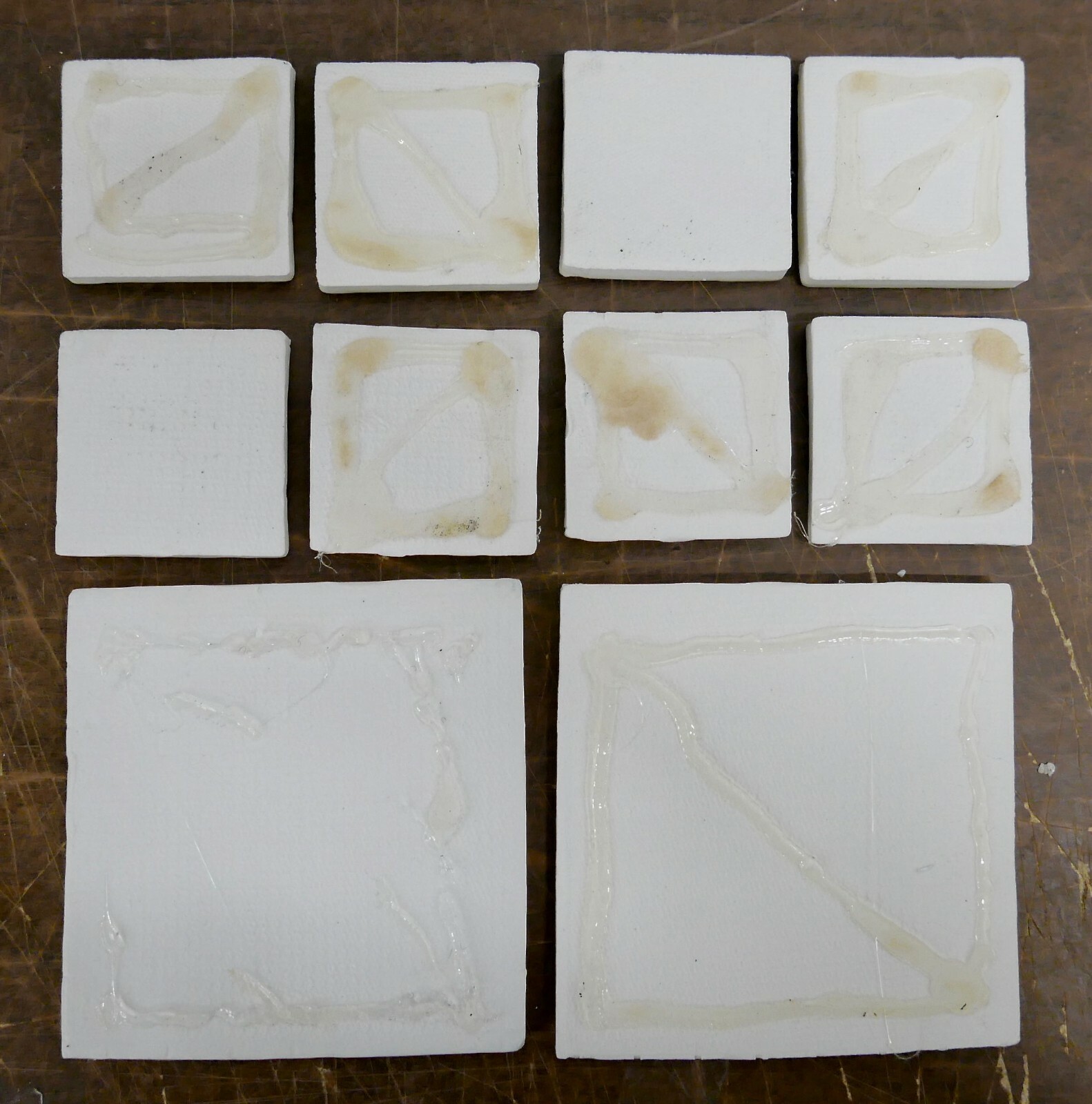 Set of 10 Contemporary Decorative Tiles Mid Century Modern