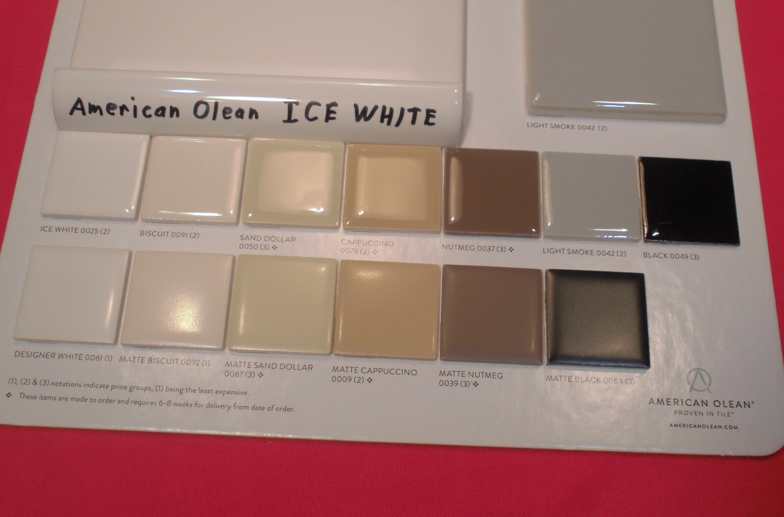 4 pcs. *ICE WHITE* Glossy Ceramic Quarter Round Tiles 1″ X 6″ Corner Tiles