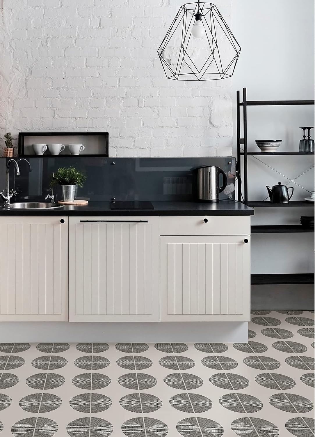 Mid-Century Modern Peel & Stick Vinyl Tiles – 12×12 Inches, Easy Installation