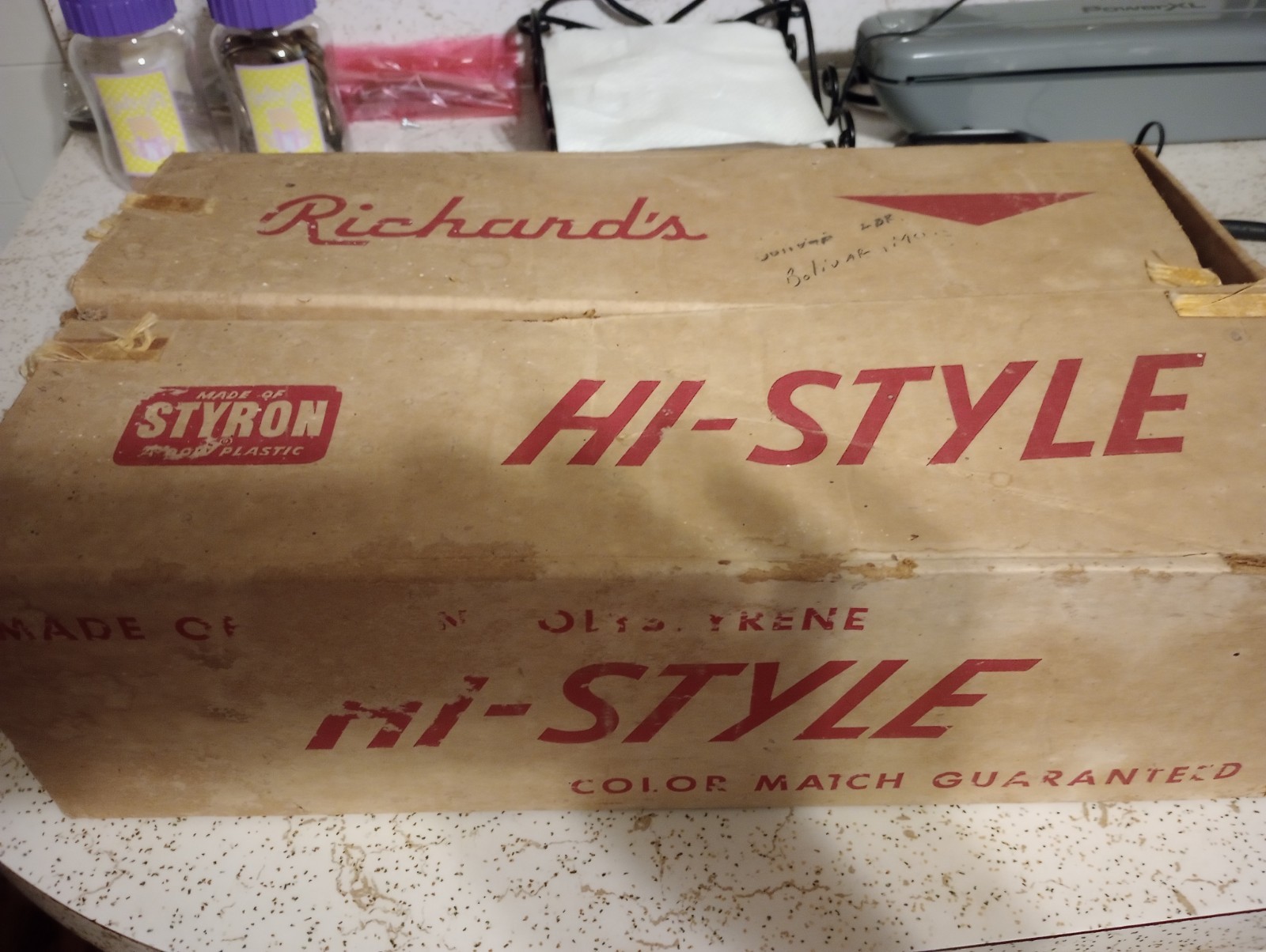 Richard’s Hi-Style MCM Polystyrene Vintage Tiles 4×4 Pink Pearl – New Old Stock