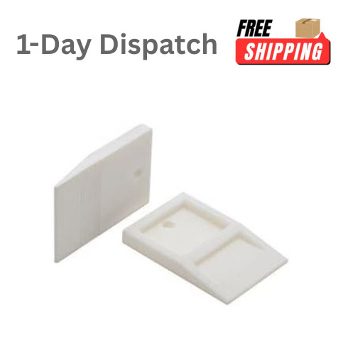 Tavy 1/8″ White Wedge Spacers 100 Pack Tile Leveling Spacers