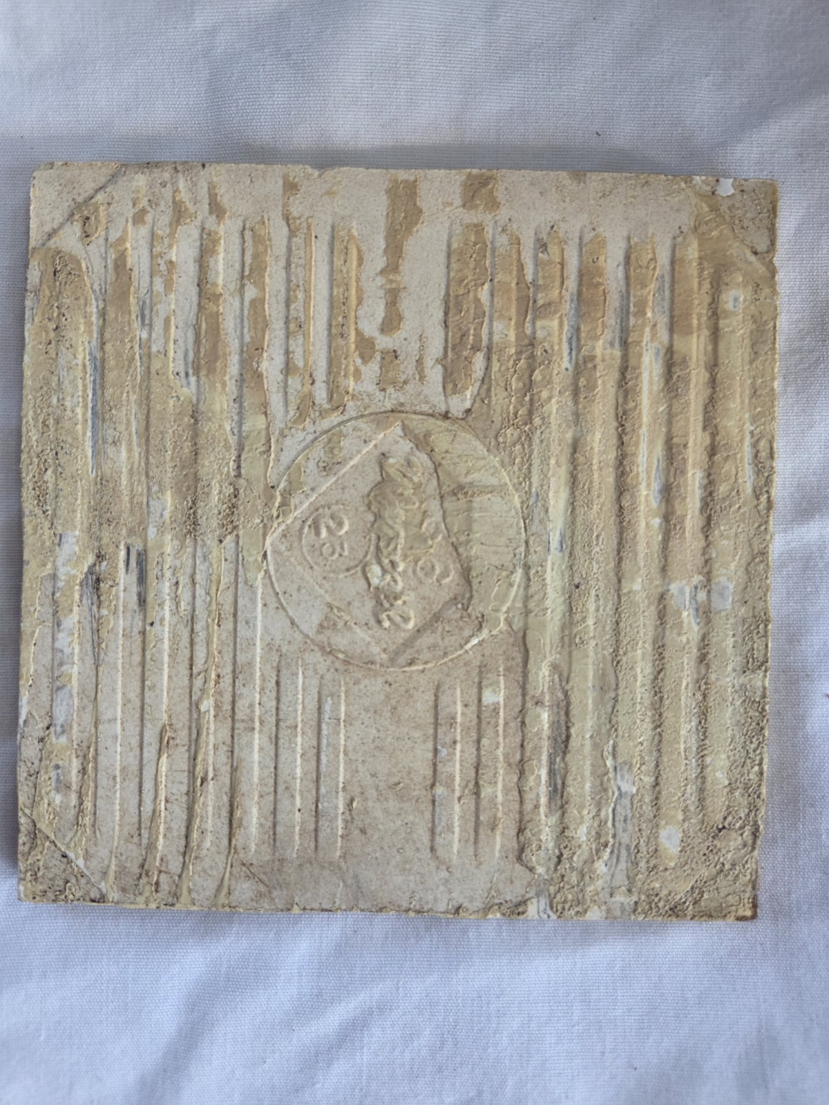 4 Vtg WENCZEL Wenzel Tile 4×4 Gold Dust 86 43 Ivory Beige Gold Yellow Flecks