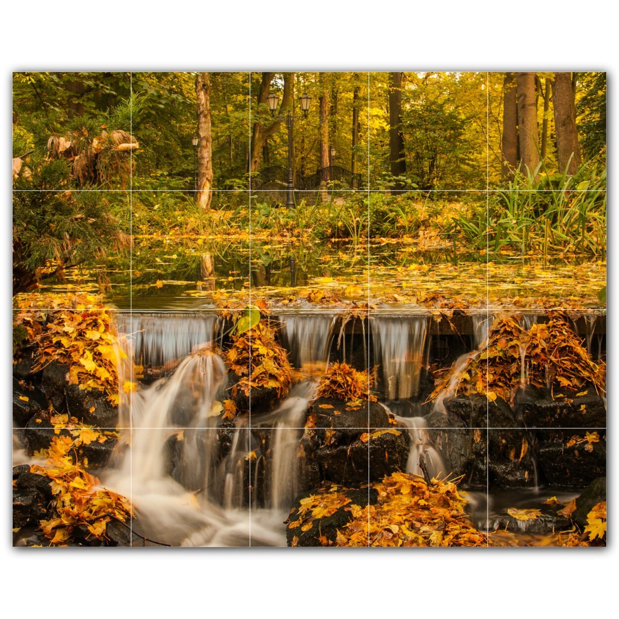 Autumn Ceramic Tile Wall Mural PT500008. 30″ W x 24″ H (20) 6×6 tiles