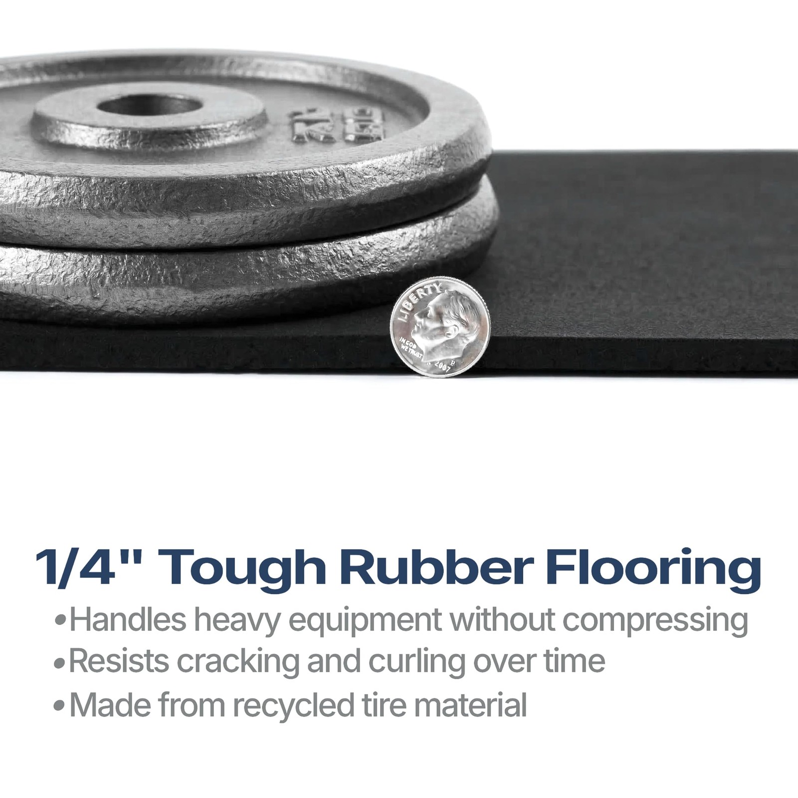 Traxxon by FlooringInc Rubber Gym Flooring Roll, Heavy Duty Recycled Rubber F…