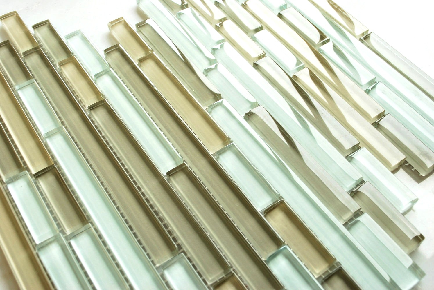 SantaMonica 12″x12″ Matchstick Glass Mosaic Tile Shiny Finish Backsplash Shower