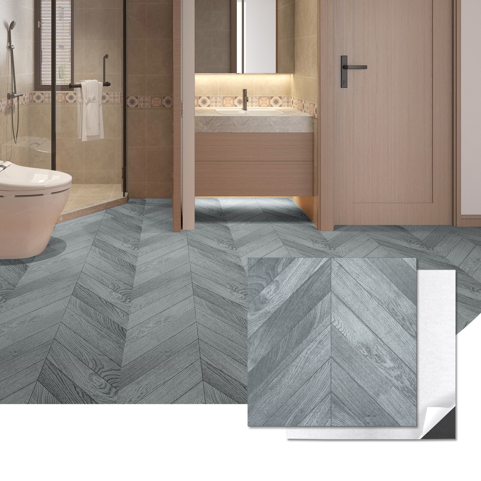 Art3d Peel and Stick Tile Vinyl Floor Tiles 30-Pack 12 x 12 inch Cover 30 Sq. Ft