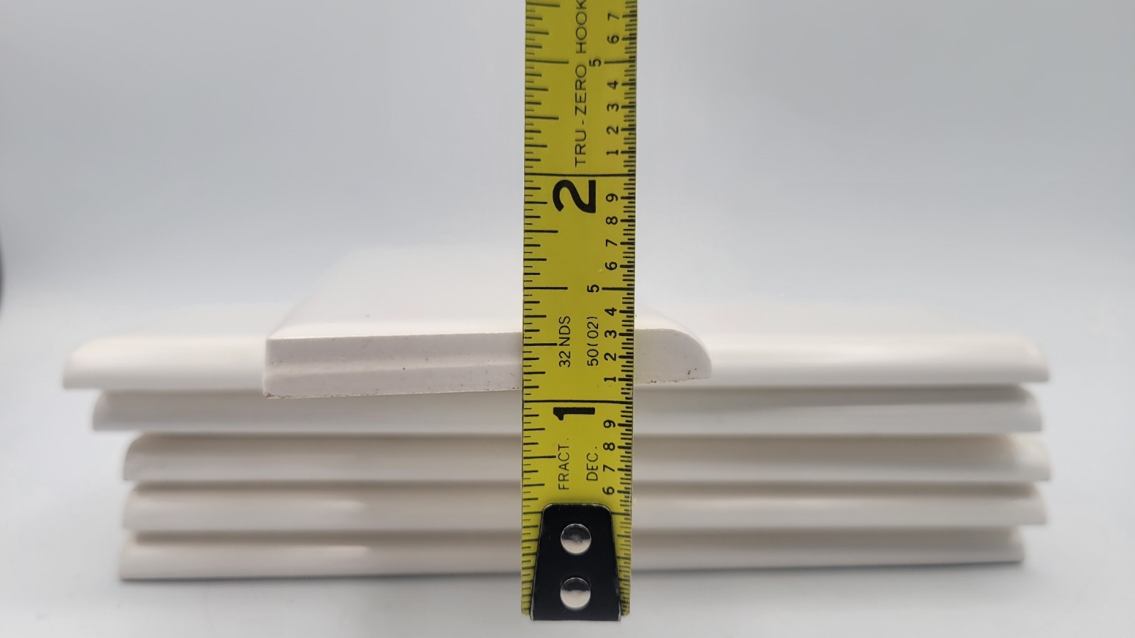 2×6 Bullnose Wall Tile Trim Artic White (BOX OF 21)