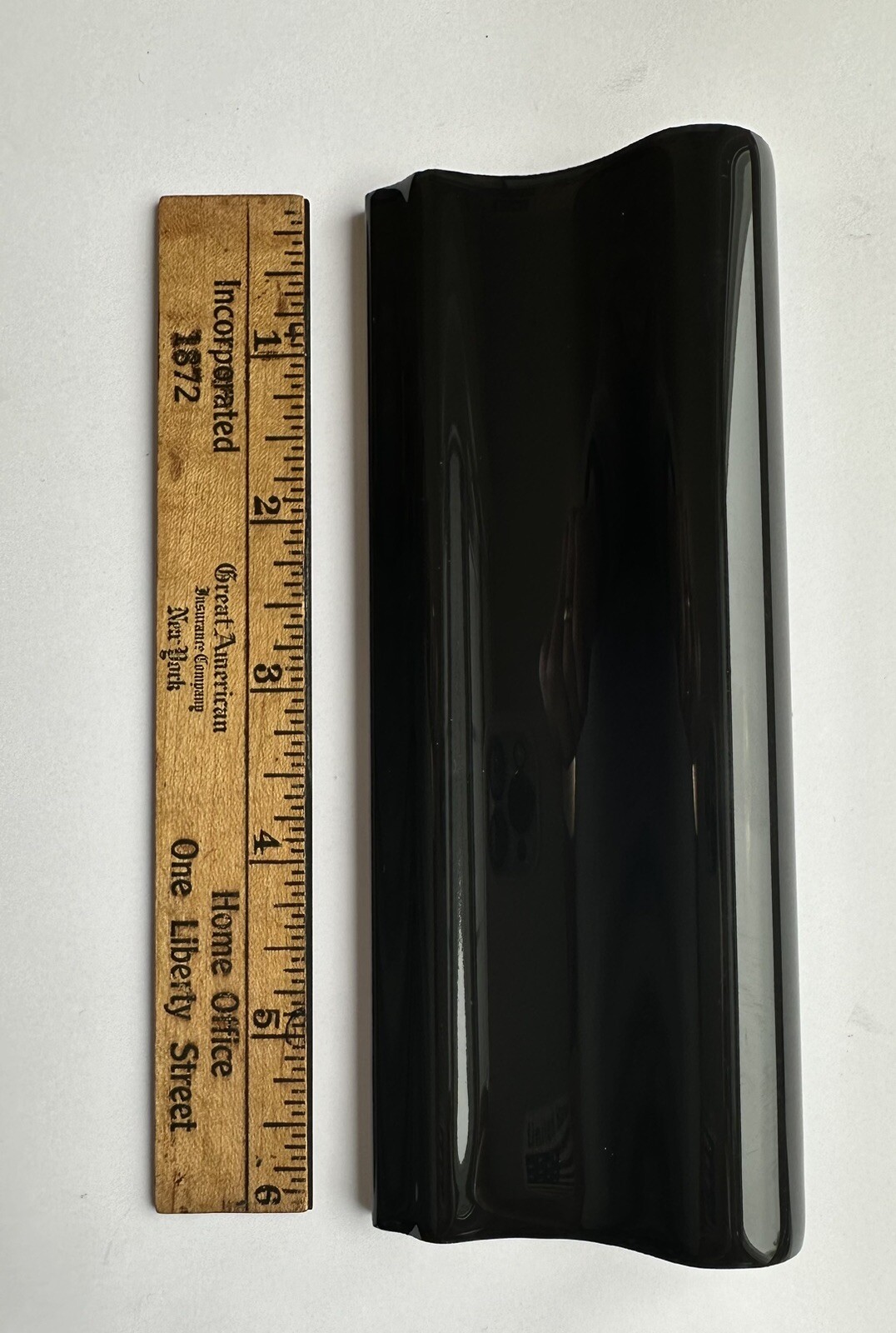 1 pc. Glossy Black: Ceramic Chair Rail made by American Olean, 2-1/2″ X 6″