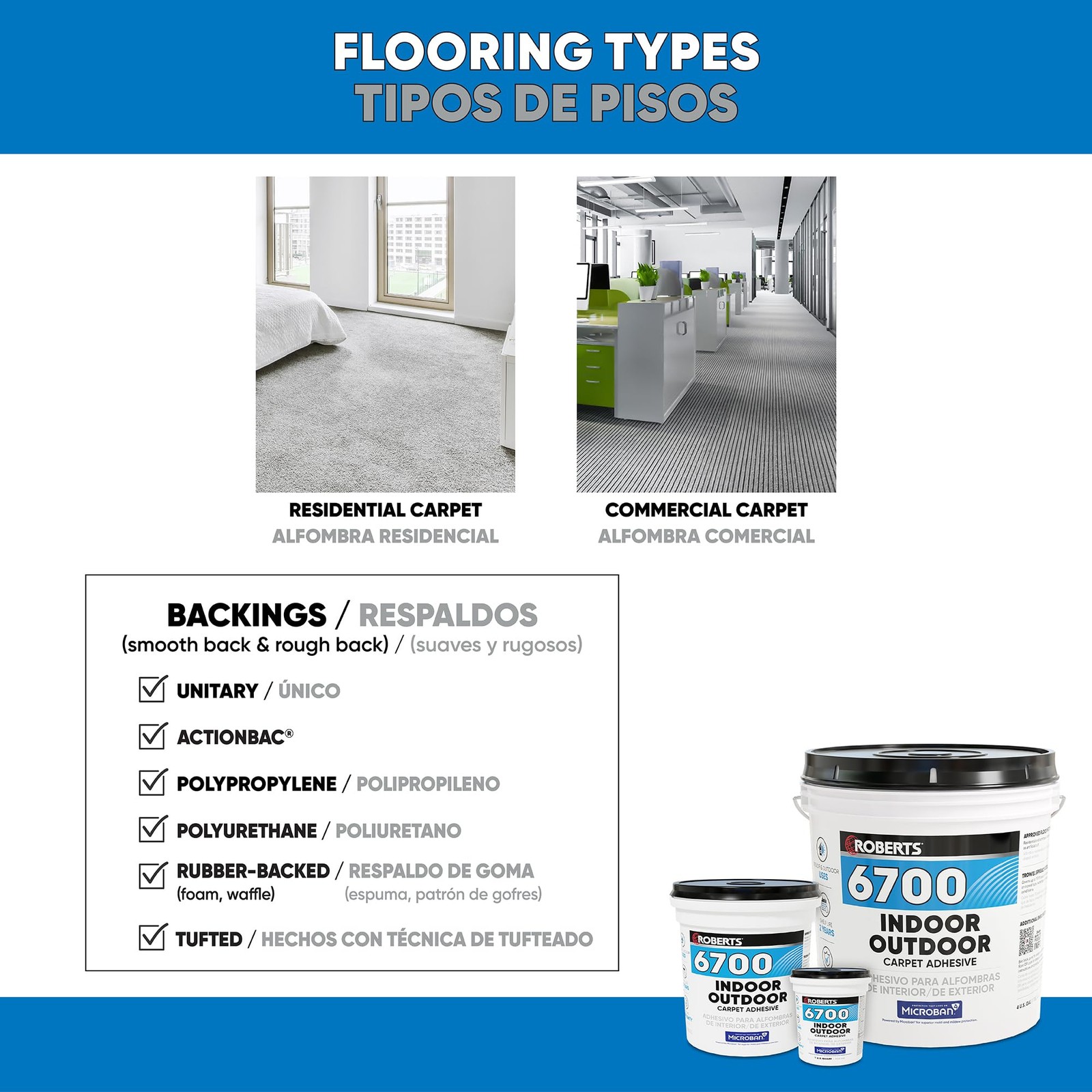 ROBERTS 6700-1 1 Gallon Indoor/Outdoor Carpet/Artificial Turf 1 Gallon, White