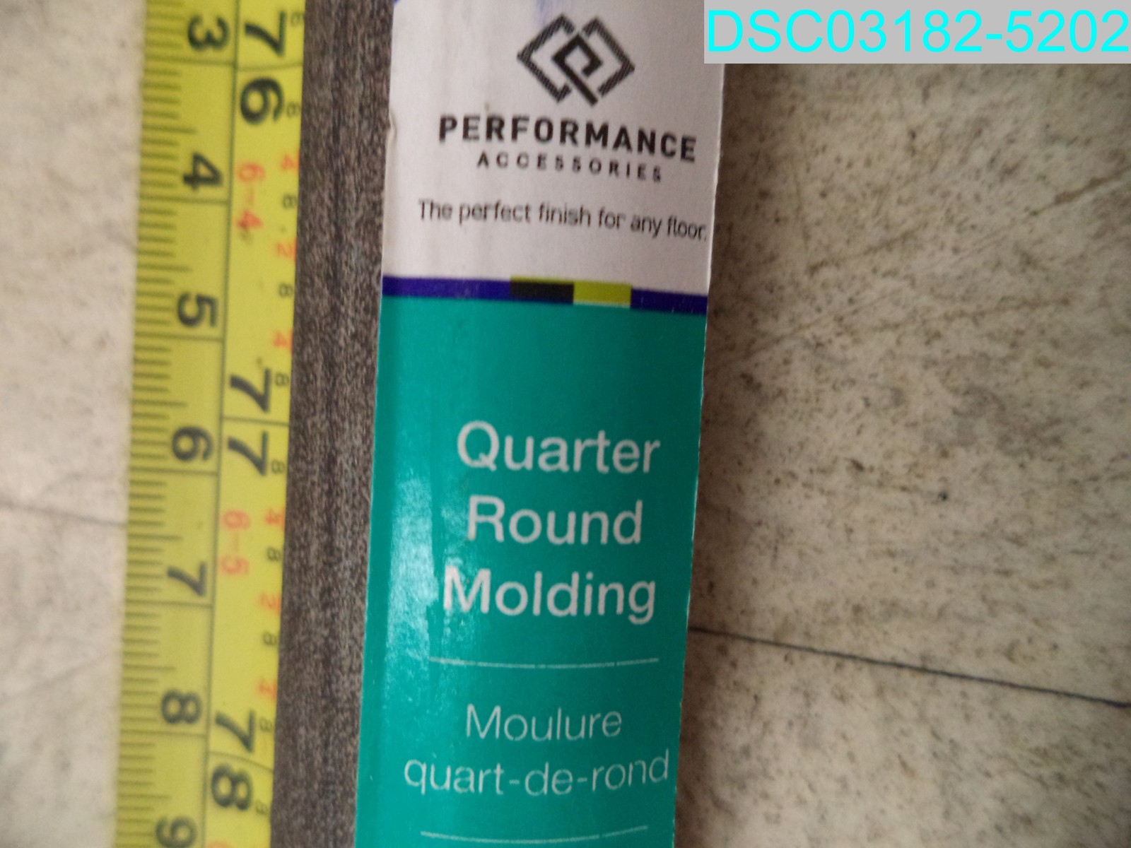 QTY=10: PERFORMANCE Charcoal 5/8″T x 3/4 “W x 94-1/2” L Quarter Round MQND05712