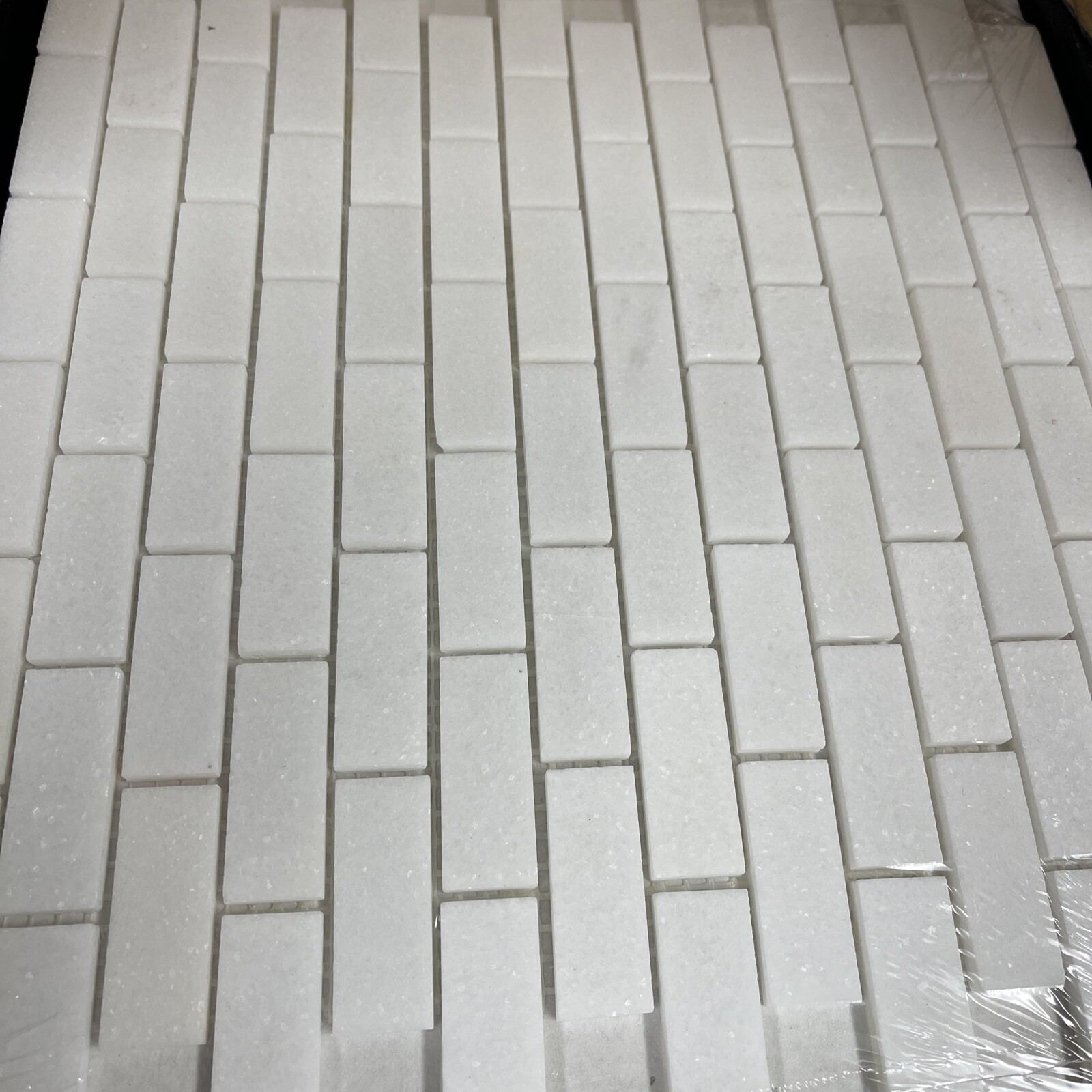 15 Pack Jeffery Court Hailstone Marble Mosaic Tile 11.5”x11.75” Brand New