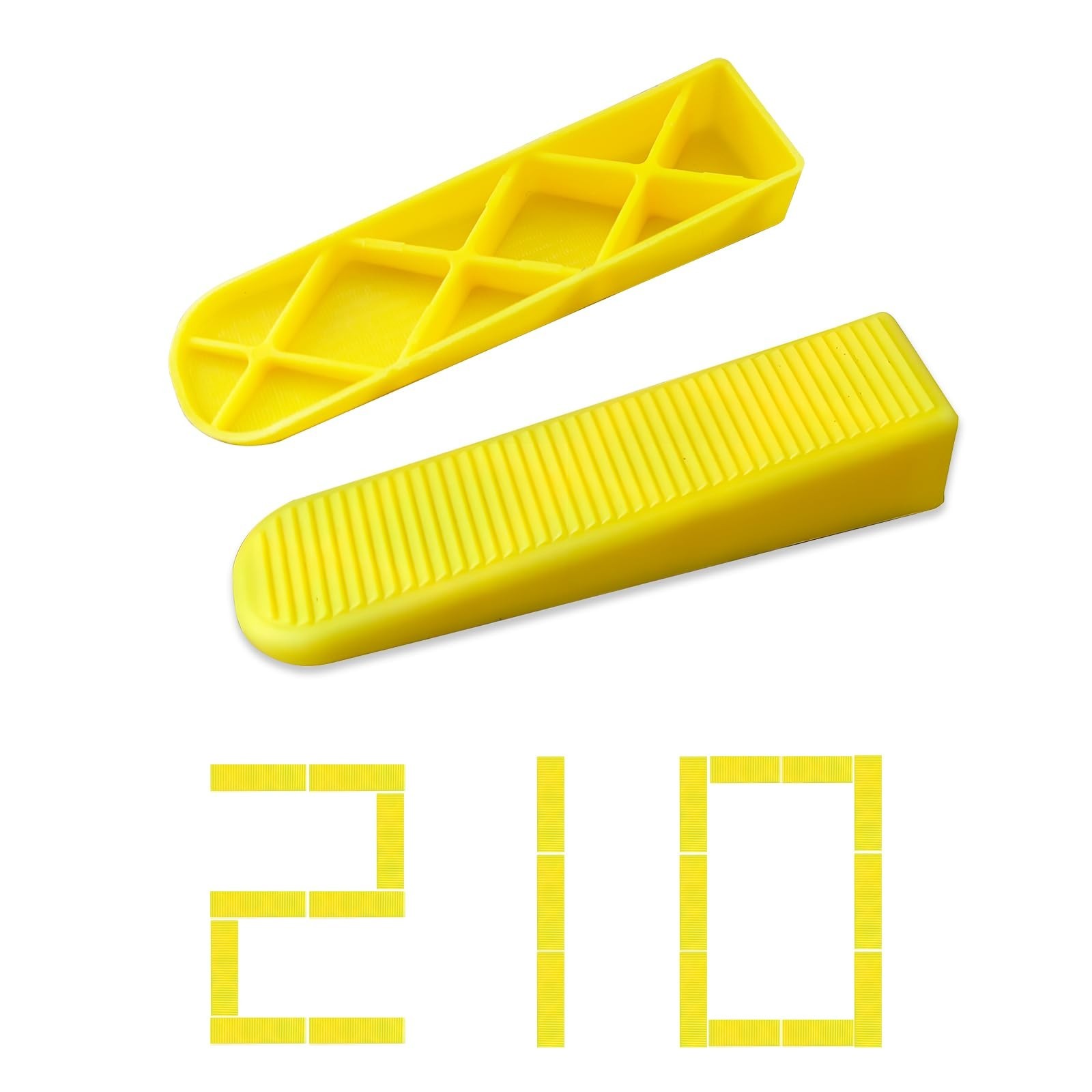 210 Pcs Tile Leveling System Wedges – Reusable Leveler Tools for 1/8″ 1/16″ 1/32