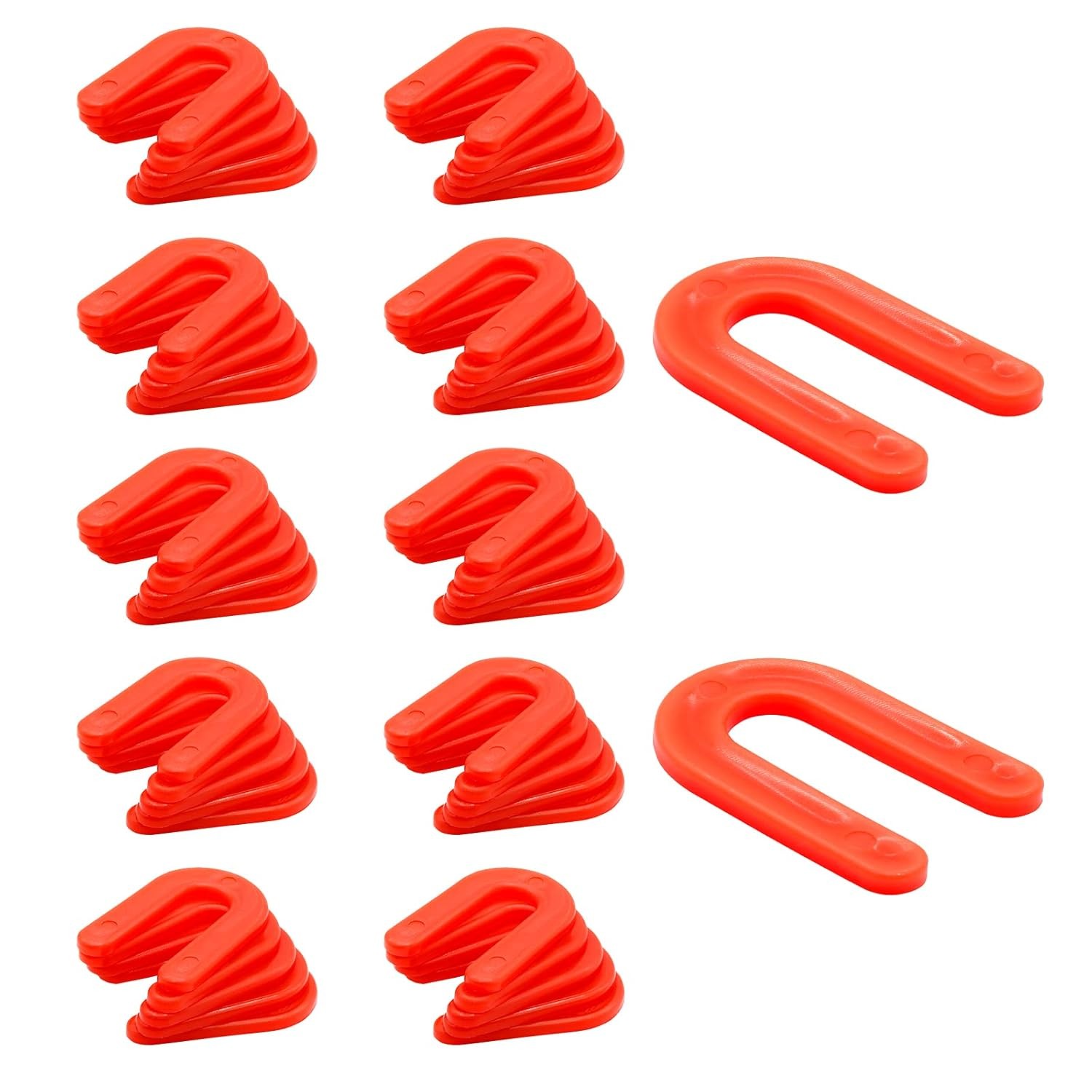50 Pcs Horseshoe Tile Spacers 1/8 Inch U Shape Plastic Shims for Installation