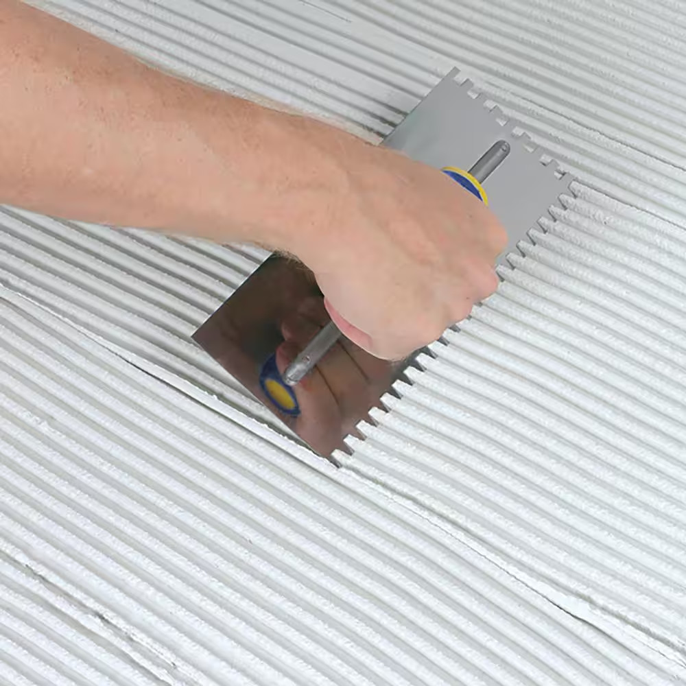 1/4 In. X 1/4 In. X 1/4 In. Comfort Grip Stainless Steel Square-Notch Flooring T