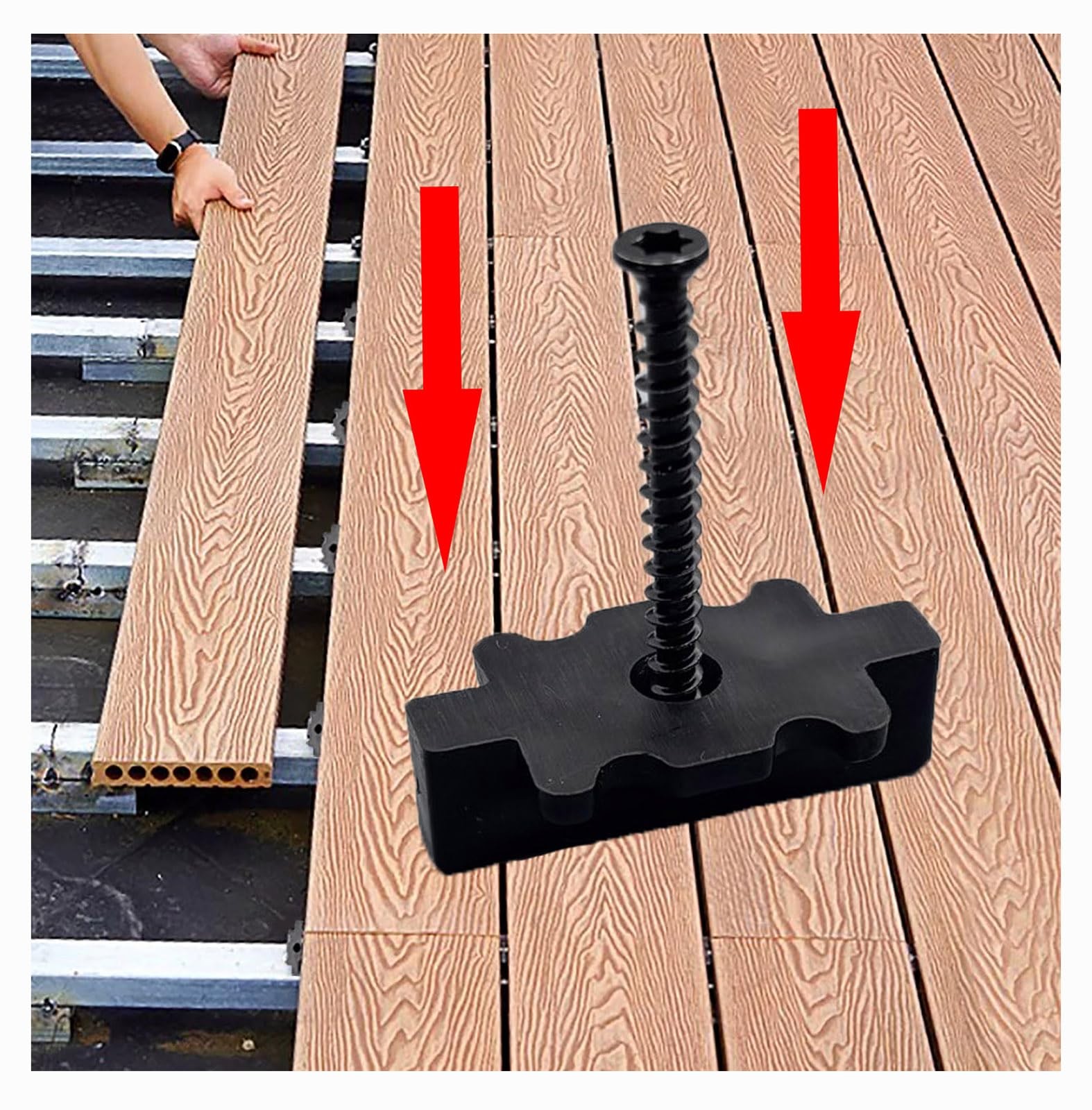 500 Deck Concealed Deck Fasteners with Metal Screws. General Composite Concea…