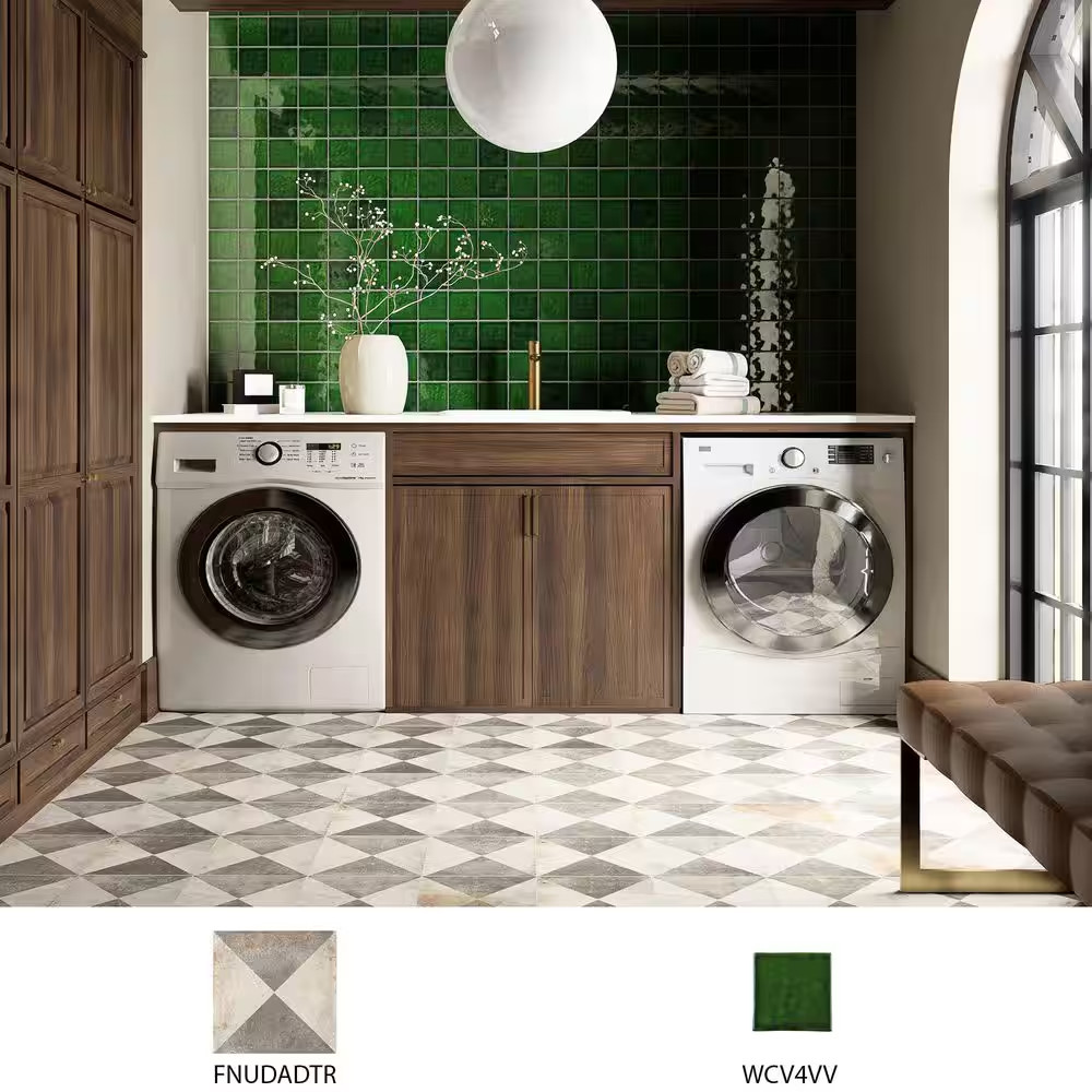 D’Anticatto Decor Triangoli 8-3/4 In. X 8-3/4 In. Porcelain Floor and Wall Tile