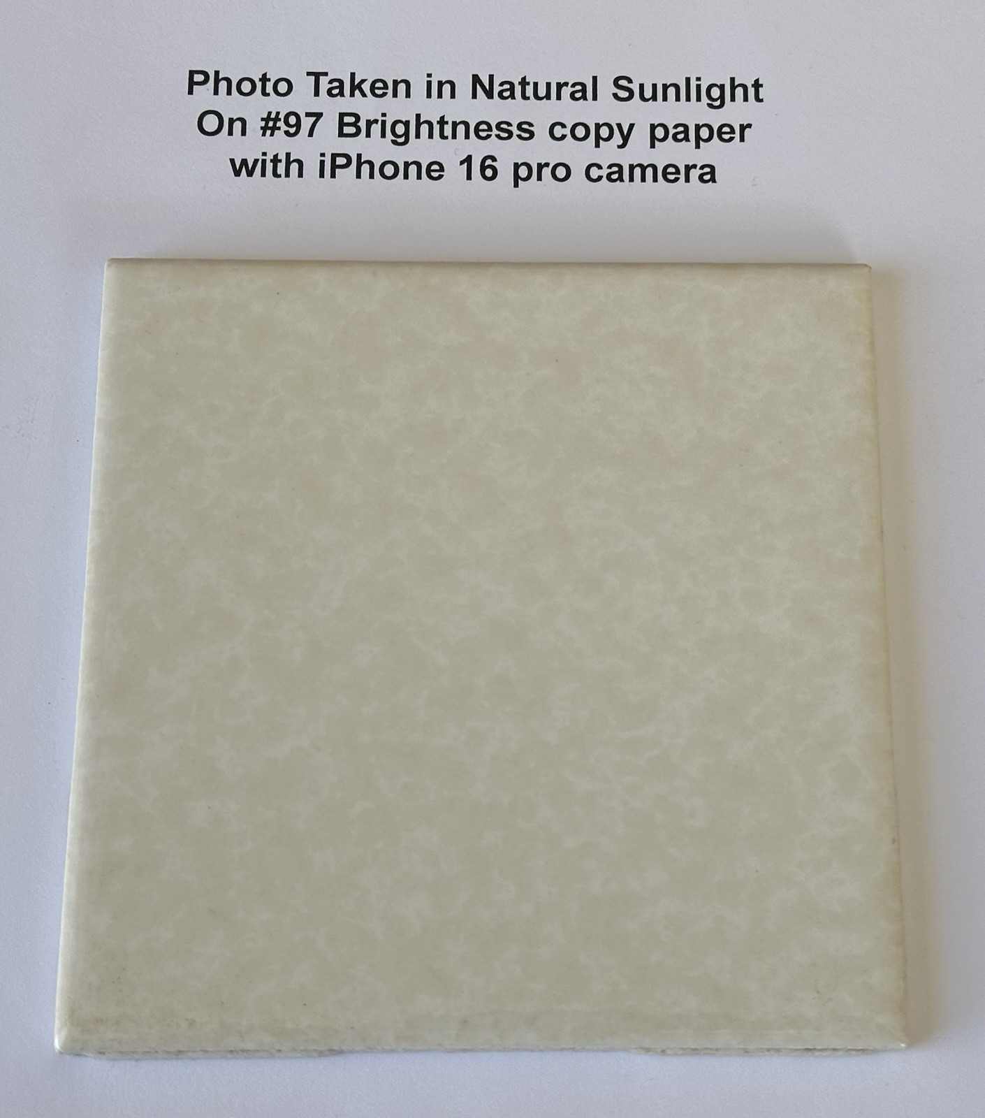 1pc. *Glossy & Bumpy; Bone #M-078* Ceramic Tile 4-1/4″ by United States Tile Co.