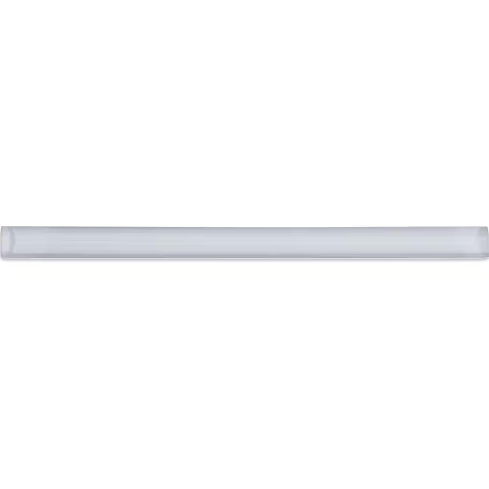 Bright White 3/4 In. X 12 In. X 11 Mm Glass Pencil Liner Trim Wall Tile