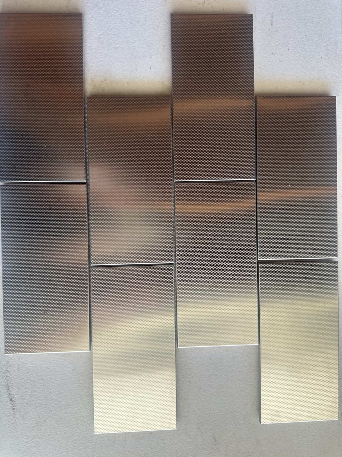 3×6 Inch Aluminum Mosaic On Ceramic Tile Backing Mesh Mounted Kitchen Backsplash