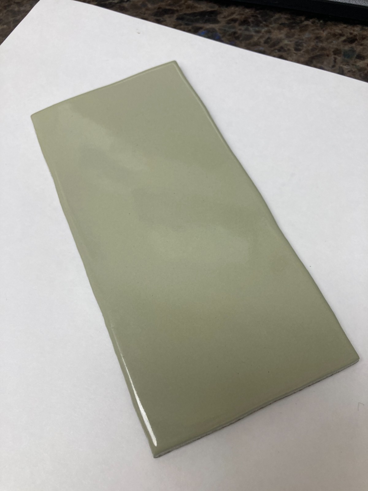 3×6 Tile Glossy Pistachio Shell Mosaic Wall Remodel Ceramic C#255-454 Sample