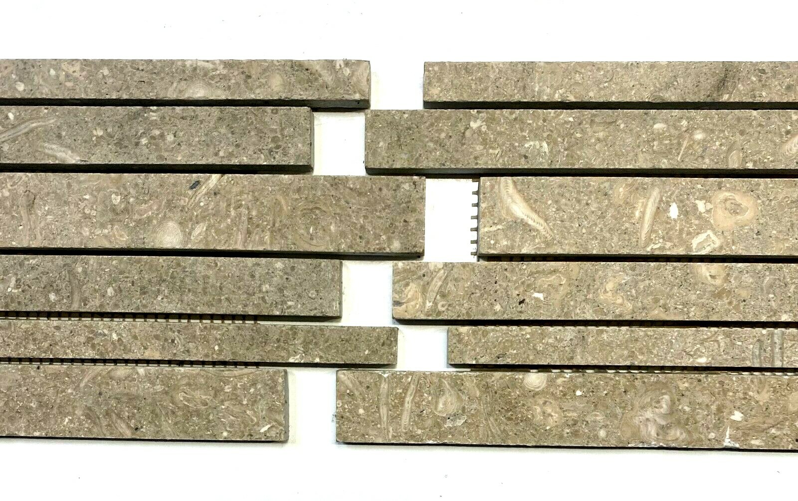 6×12 Seagrass Limestone Striped Honed Backsplash Wall Tile Kitchen Bath