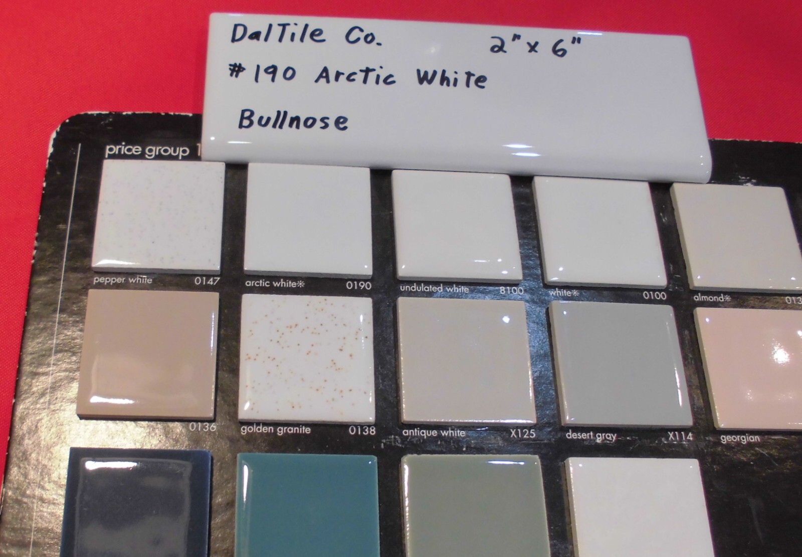 1 pc. Glossy Arctic White: 2″ X 6″ Bullnose Ceramic Tiles by Daltile, New Stock