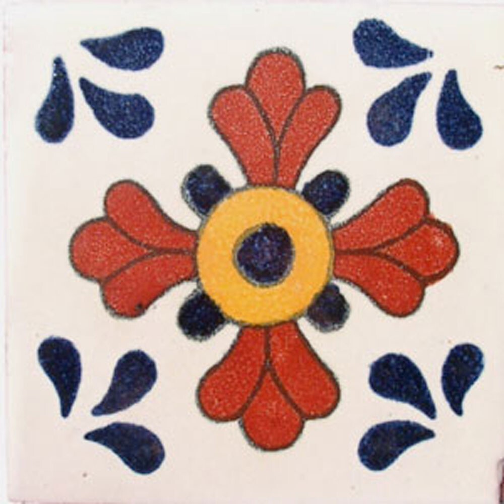 C#036) MEXICAN TILES CERAMIC HAND MADE SPANISH INFLUENCE TALAVERA MOSAIC ART