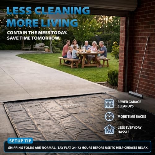 7’9″ x 16′ Heavy-Duty Garage Floor Mat – 610GSM Commercial-Grade PVC
