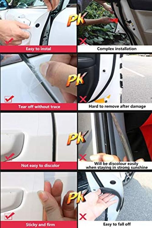 Car Door Edge Guard Invisible Automotive Door Sill 33Ft x 3.94″ Transparent